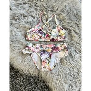 Molo Norma Seashell Print Bikini Pink Pattern 5/6- 110/116‎ (MSRP $85)